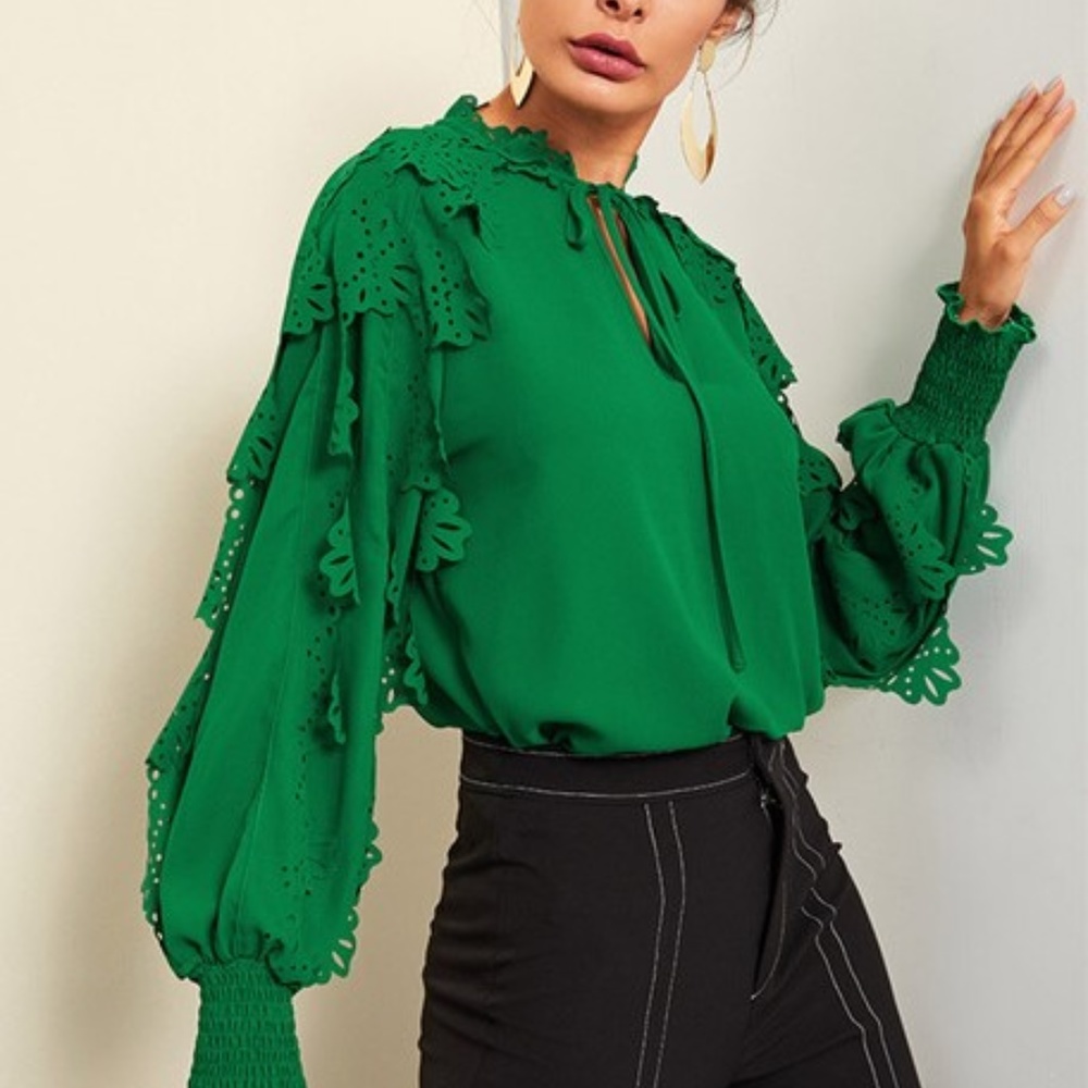Green Minimalist High street Blouse